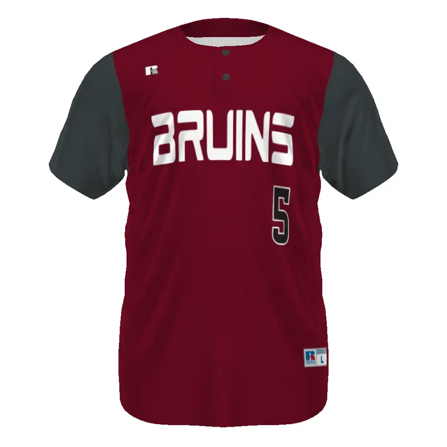 Russell FreeStyle Sublimated Two-Button Baseball Jersey in Base