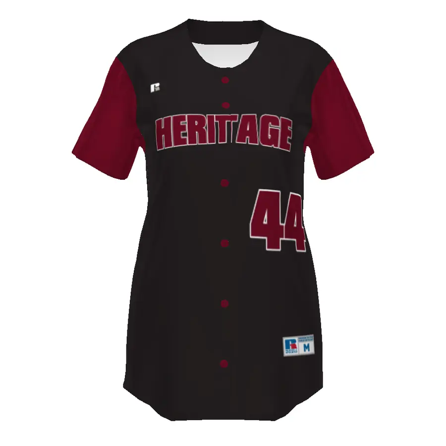 Russell Ladies FreeStyle Sublimated Faux Full-Button Softball Jersey in Base