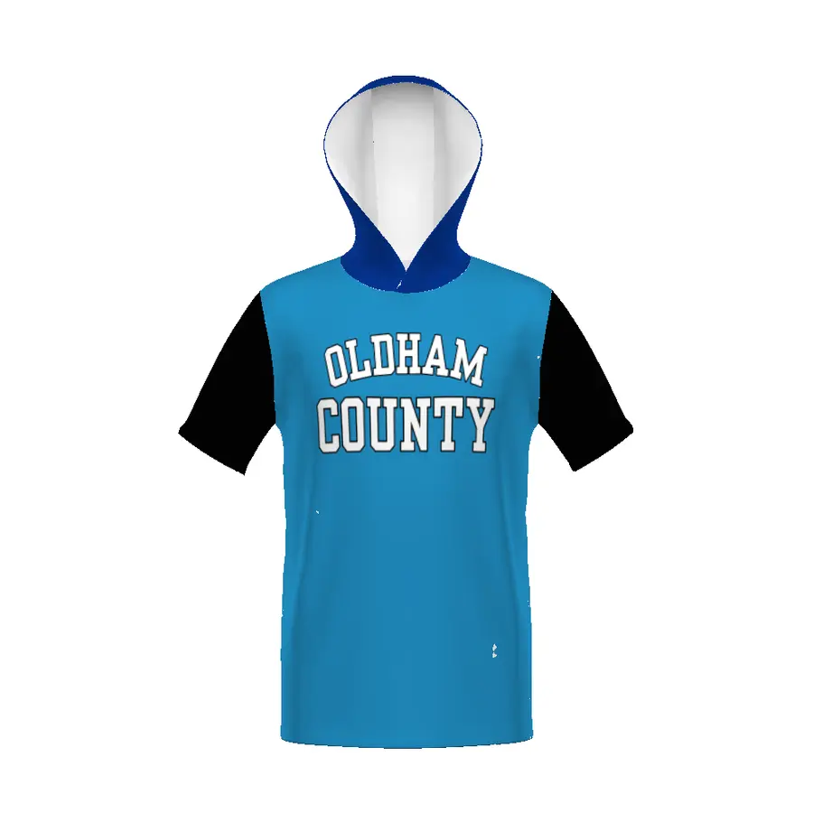 Holloway FreeStyle Sublimated Cotton-Touch Poly Short Sleeve Hoodie in All-Over Pattern