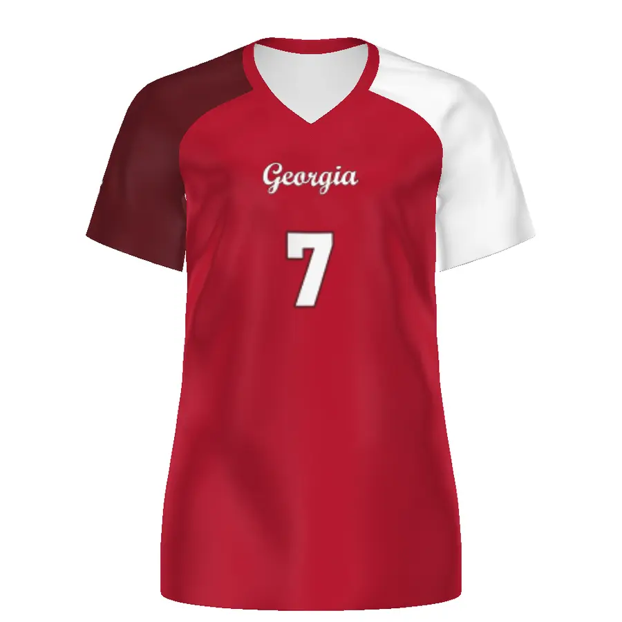 High Five Ladies FreeStyle Sublimated Short Sleeve Volleyball Jersey in All-Over Pattern