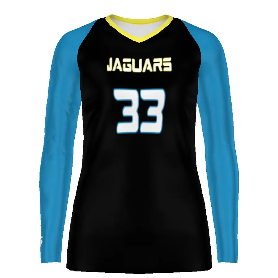 High Five Ladies FreeStyle Sublimated Long Sleeve Stretch Volleyball Jersey in All-Over Pattern