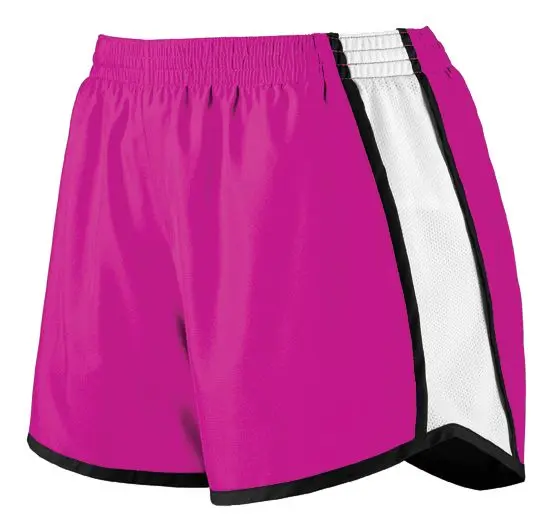 Augusta Ladies Pulse Shorts in Power Pink/White/Black