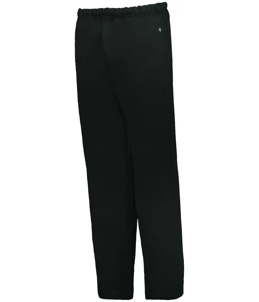 Badger Sport Open Bottom Fleece Pant in Black