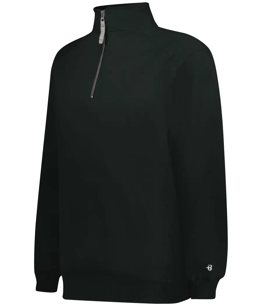 Badger Sport 1/4 ZIP Fleece Pullover in Black