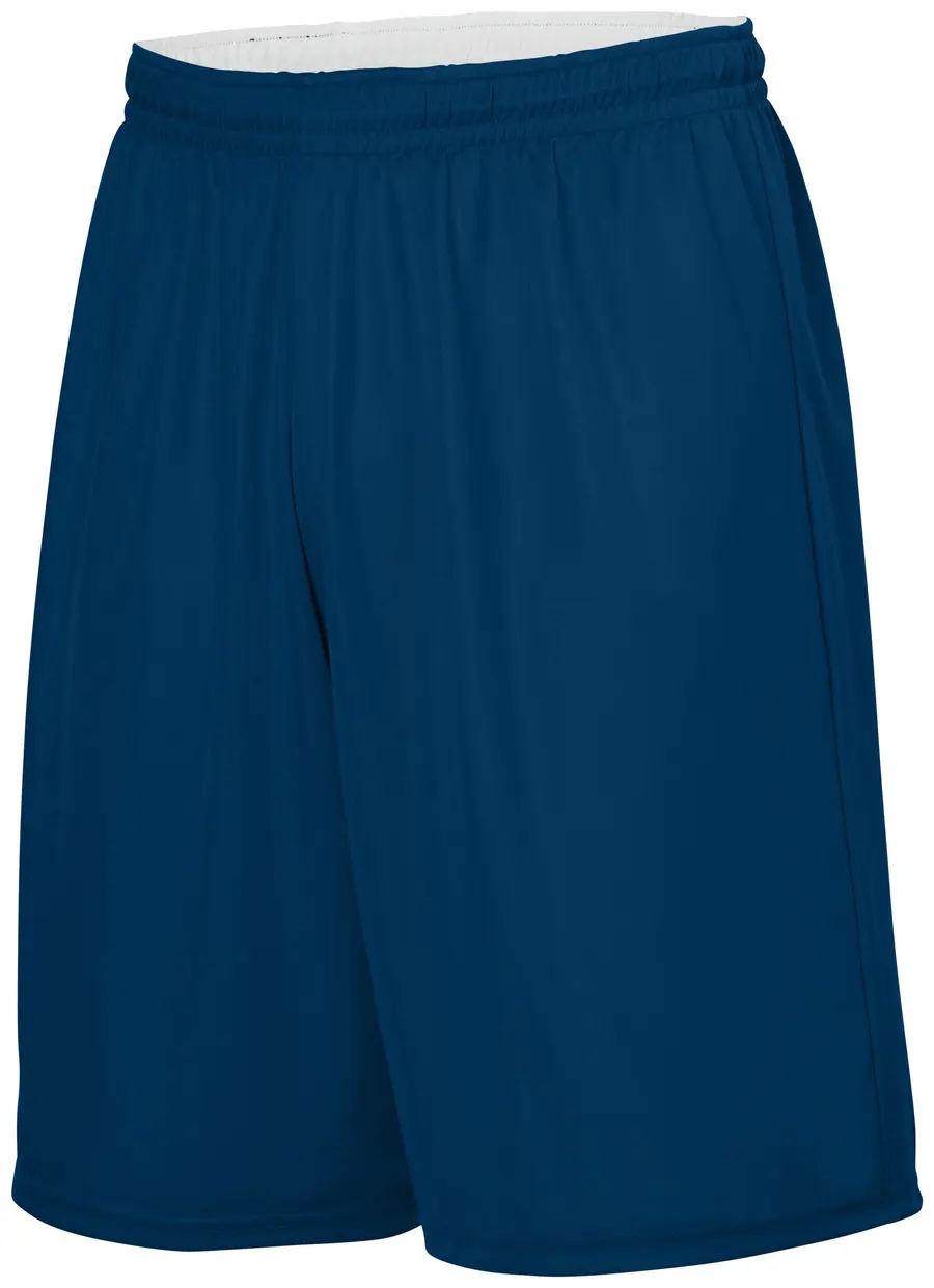 Augusta Reversible Wicking Shorts in Navy/White