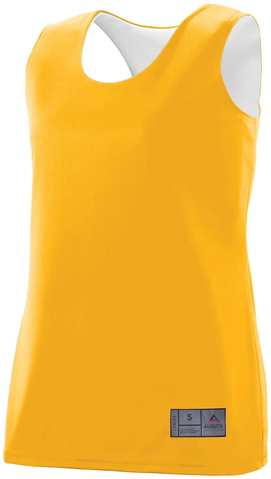 Augusta Ladies Reversible Wicking Jersey in Gold/White