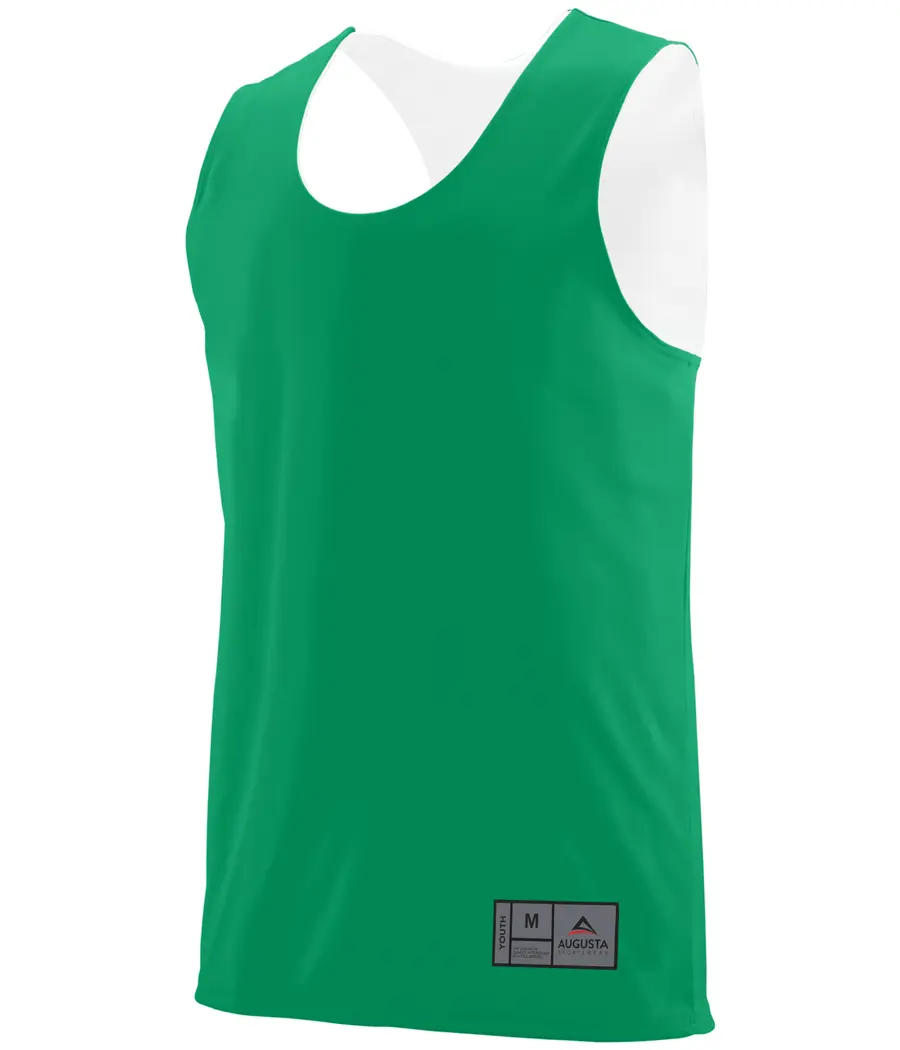 Augusta Youth Reversible Wicking Jersey in Kelly/White