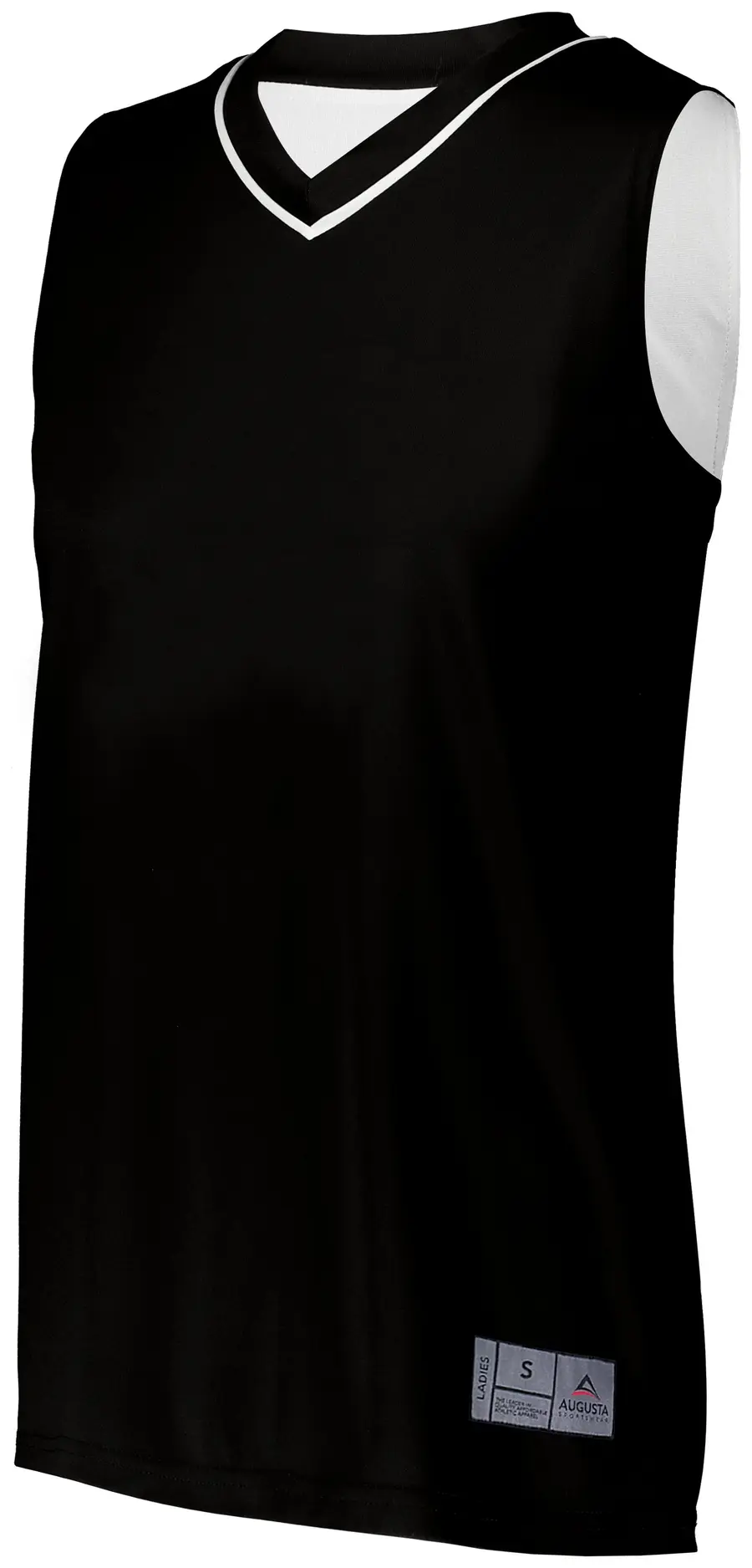 Augusta Ladies Reversible Two-Color Jersey in Black/White