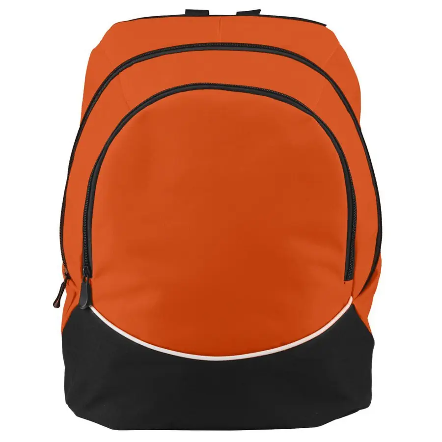 Augusta Large Tri-Color Backpack in Orange/Black/White