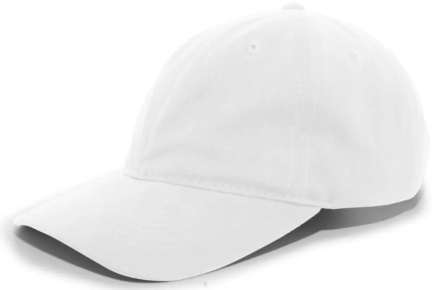 Pacific Headwear Brushed Cotton Twill Buckle Strap Adjustable Cap in White