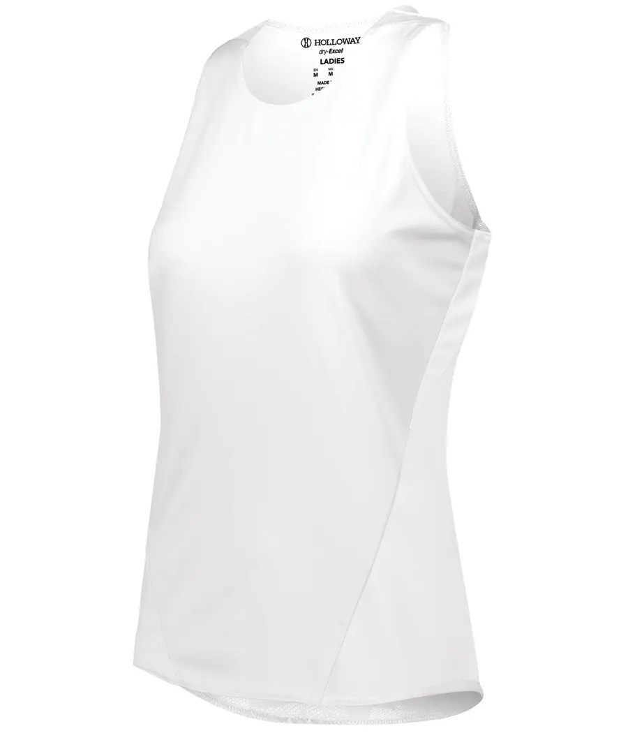 Holloway Ladies PR Max Track Jersey in White/White