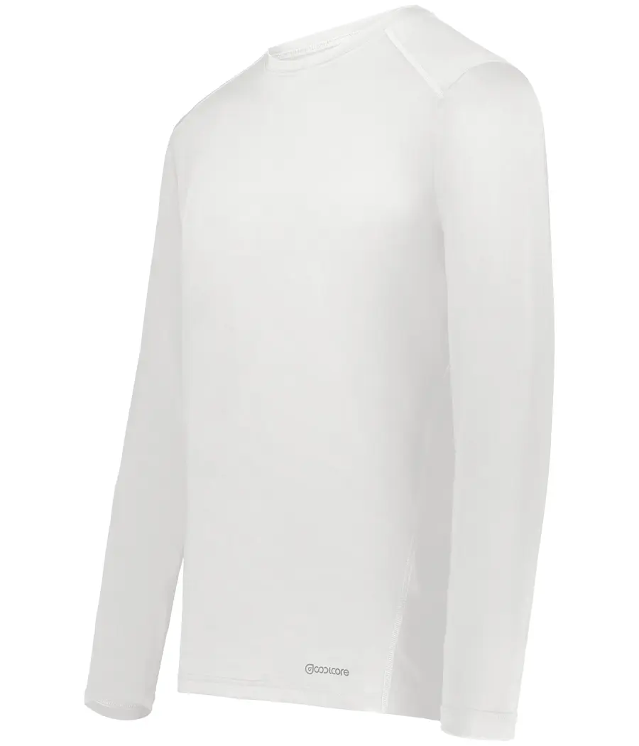 Holloway Essential Long Sleeve Tee Powered by Coolcore in White