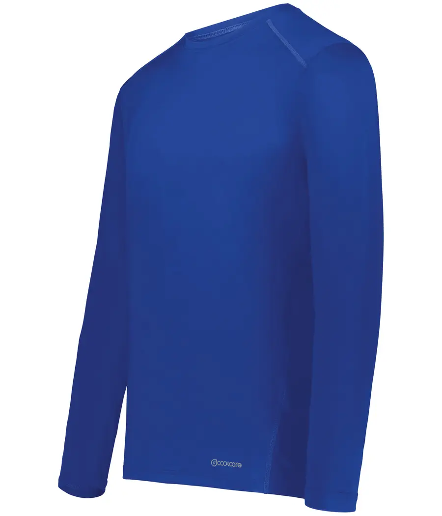 Holloway Youth Essential Long Sleeve Tee Powered by Coolcore in Royal