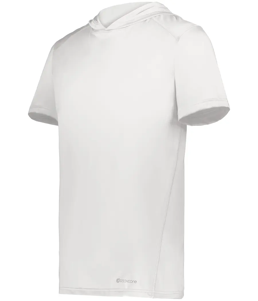 Holloway Short Sleeve Hoodie Powered by Coolcore in White