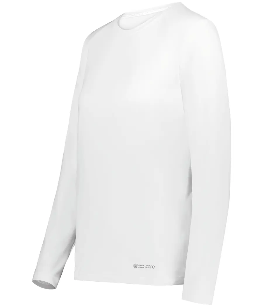 Holloway Ladies Essential Long Sleeve Tee Powered by Coolcore in White