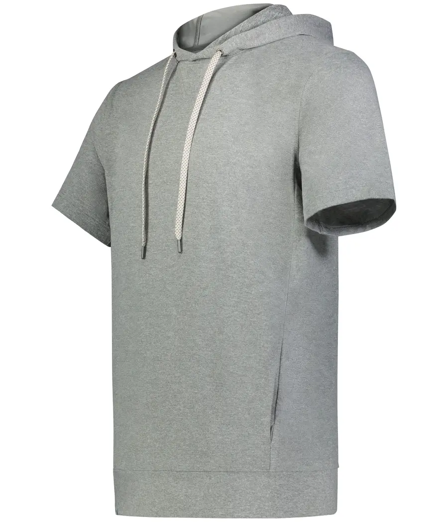 Holloway Ventura Soft Knit Short Sleeve Hoodie in Grey Heather