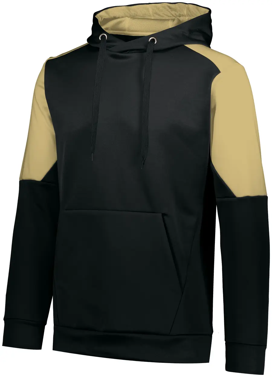 Holloway Momentum Team FLC Hoodie in Black/Vegas Gold