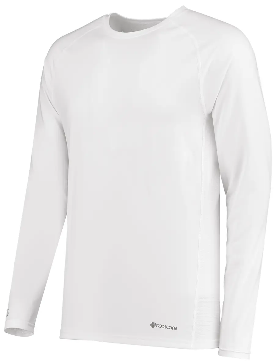 Holloway Electrify Long Sleeve Tee Powered by Coolcore in White