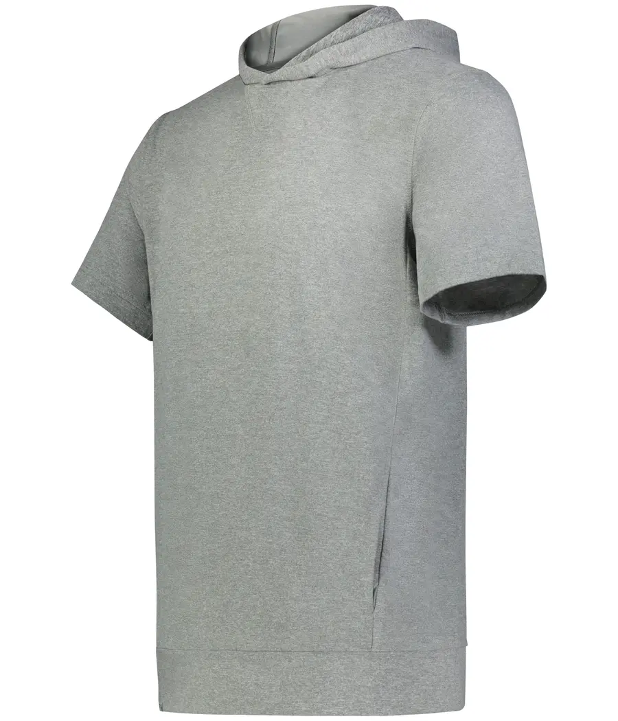 Holloway Youth Ventura Soft Knit Short Sleeve Hoodie in Grey Heather