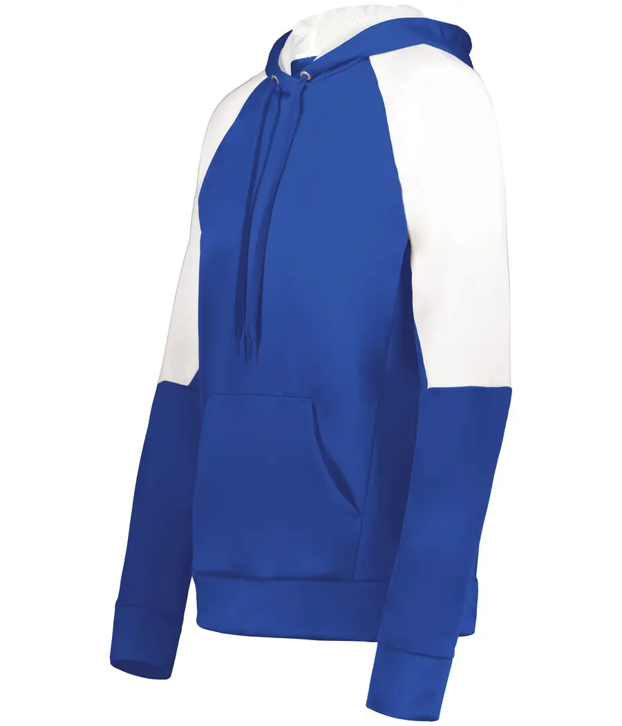 Holloway Ladies Momentum Team Fleece Hoodie in Royal/White
