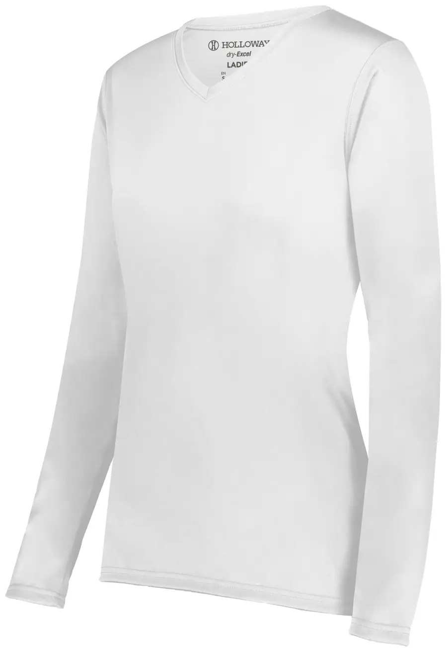 Holloway Ladies Momentum Long Sleeve Tee in White