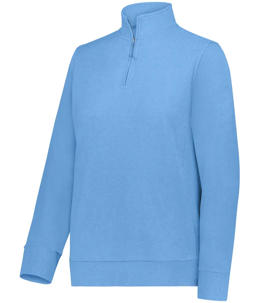 Holloway Ladies Alumni 1/4 ZIP Pullover in Columbia Blue Heather