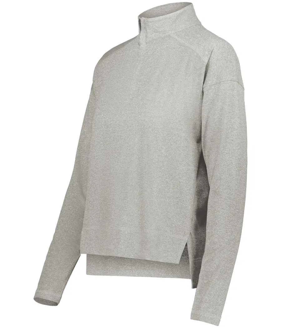 Holloway Ladies Ventura 1/4 Zip Pullover in Grey Heather