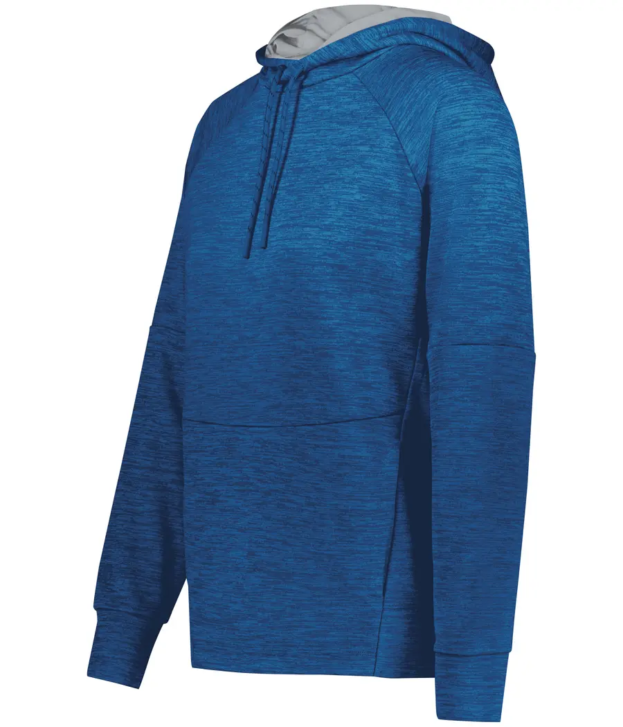 Holloway Ladies All-Pro Performance Fleece Hoodie in Royal Heather/Silver
