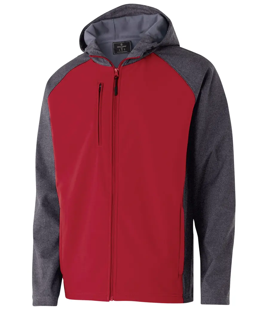 Holloway Raider Softshell Jacket in Carbon Print/Scarlet