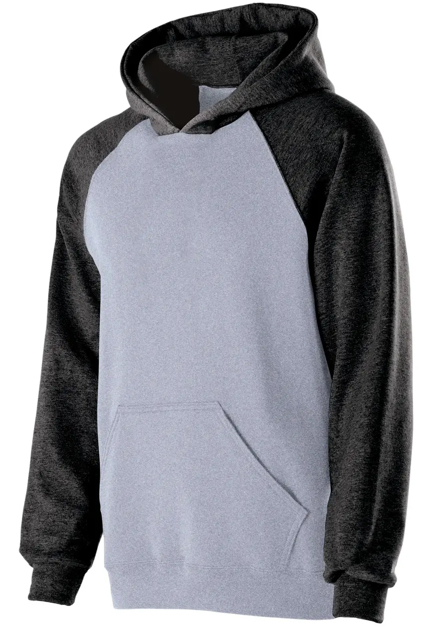 Holloway Youth Banner Hoodie in Athletic Heather/Black