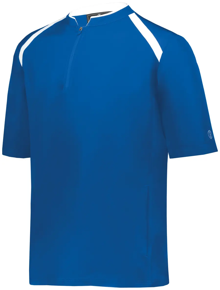 Holloway Clubhouse Short Sleeve Pullover in Royal/White
