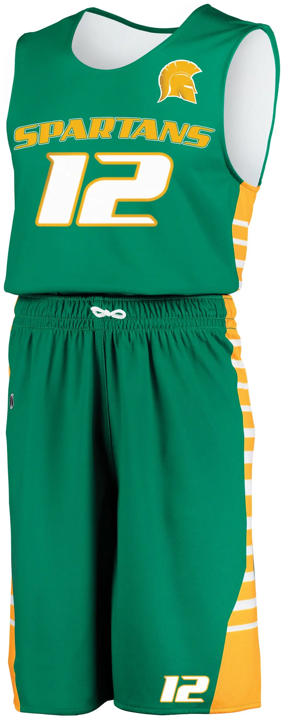 Holloway FreeStyle Sublimated Reversible 9 Inch Basketball Shorts in White