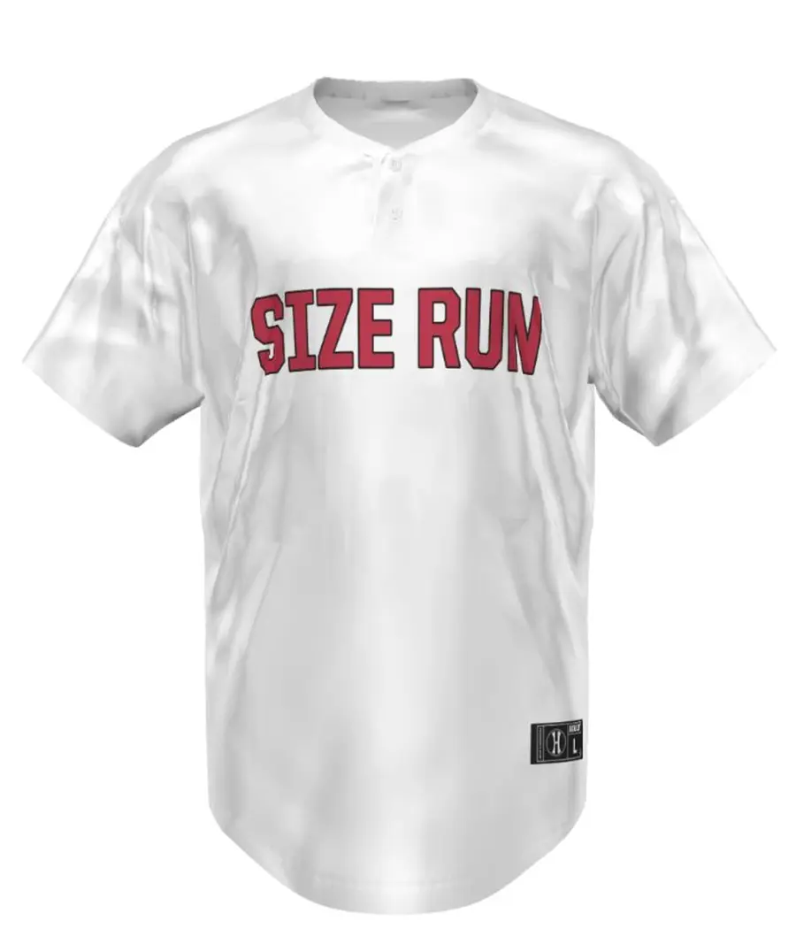 Holloway FreeStyle Sublimated Pin-Dot 2-Button Baseball Jersey in White