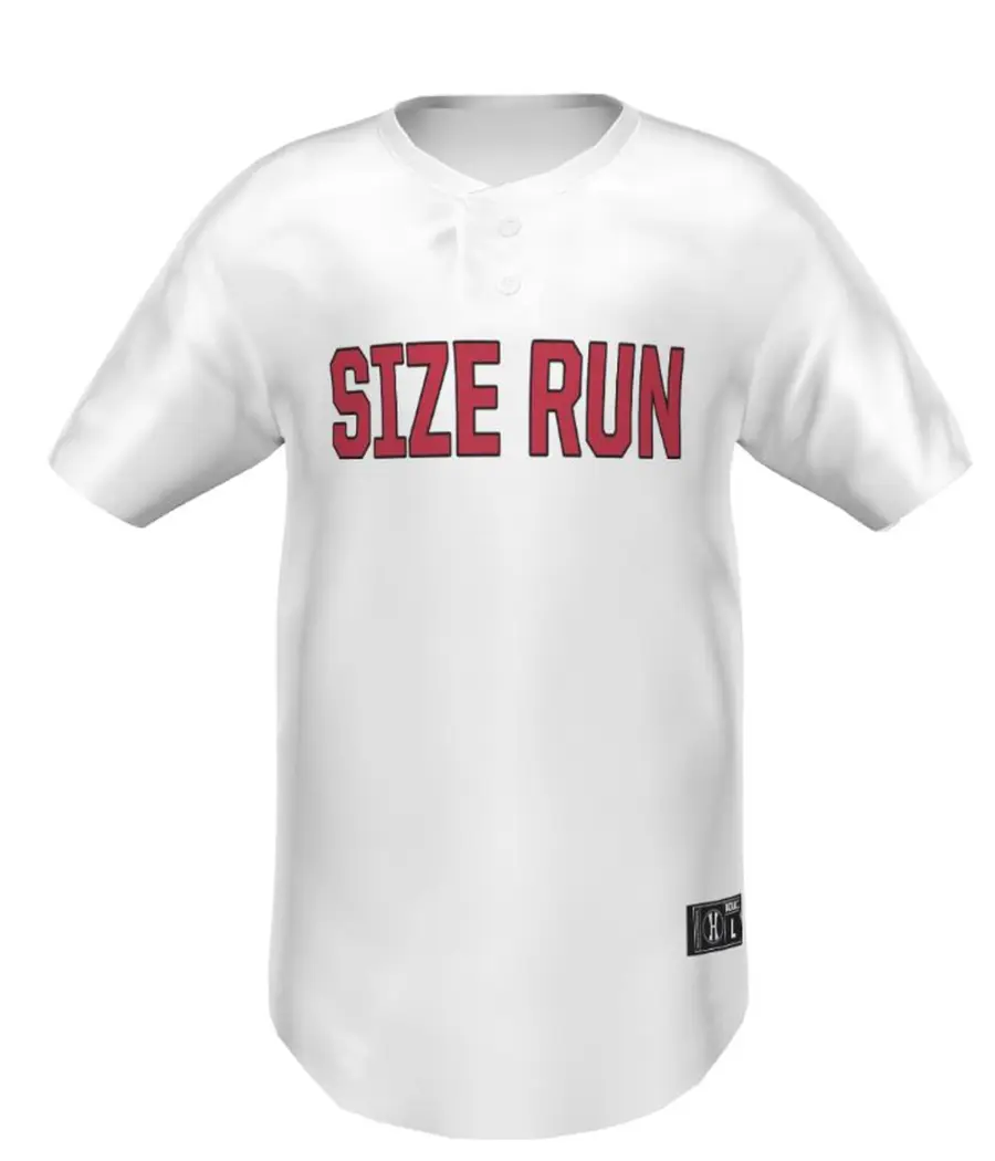 Holloway Youth FreeStyle Sublimated Lightweight Two-Button Baseball Jersey in White