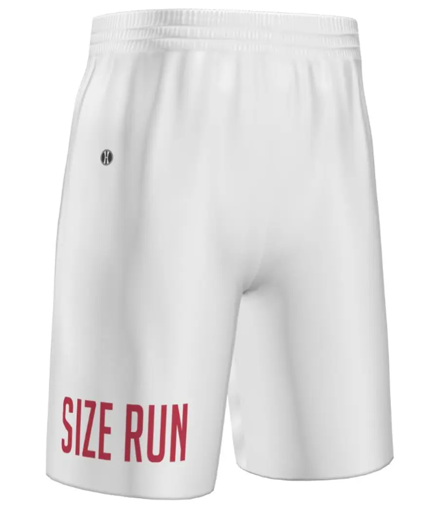Holloway Youth FreeStyle Sublimated 4-Way Stretch 9 Inch Basketball Shorts in White