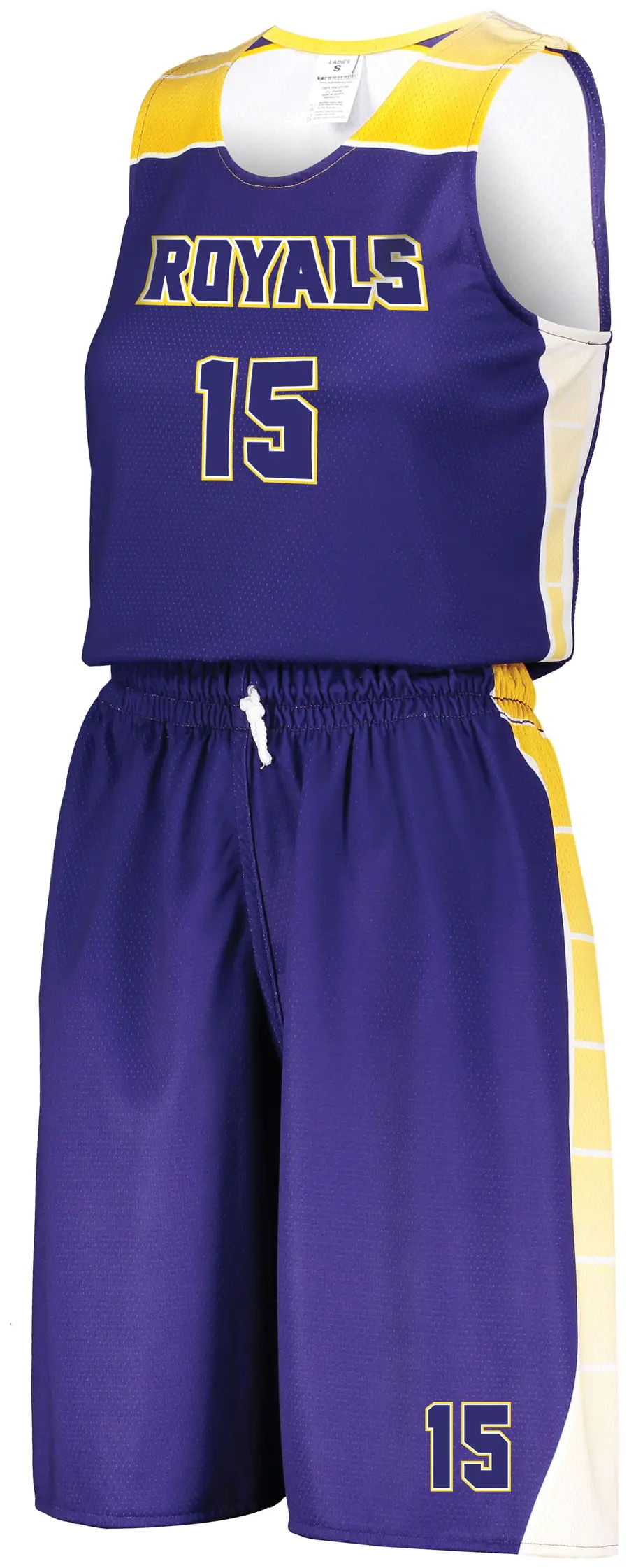 Holloway Ladies FreeStyle Sublimated Reversible 8 Inch Basketball Shorts in D03 Rcc