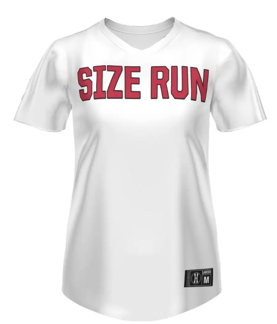 Holloway Ladies FreeStyle Sublimated Pin-Dot Short Sleeve Softball Jersey in White