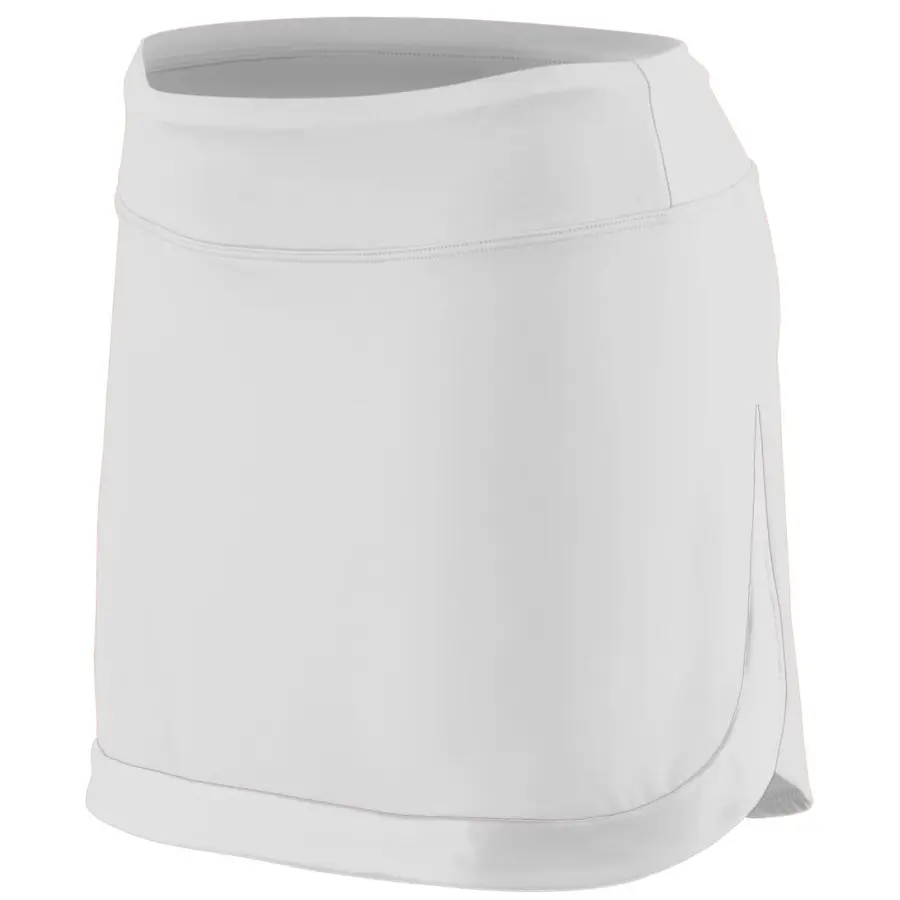 Augusta Girls Action Color Block Skort in White/White