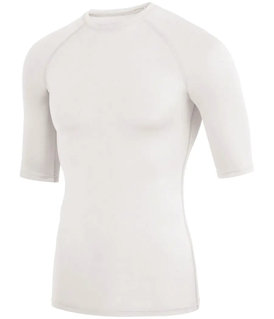 Augusta Hyperform Compression Half Sleeve Tee in White