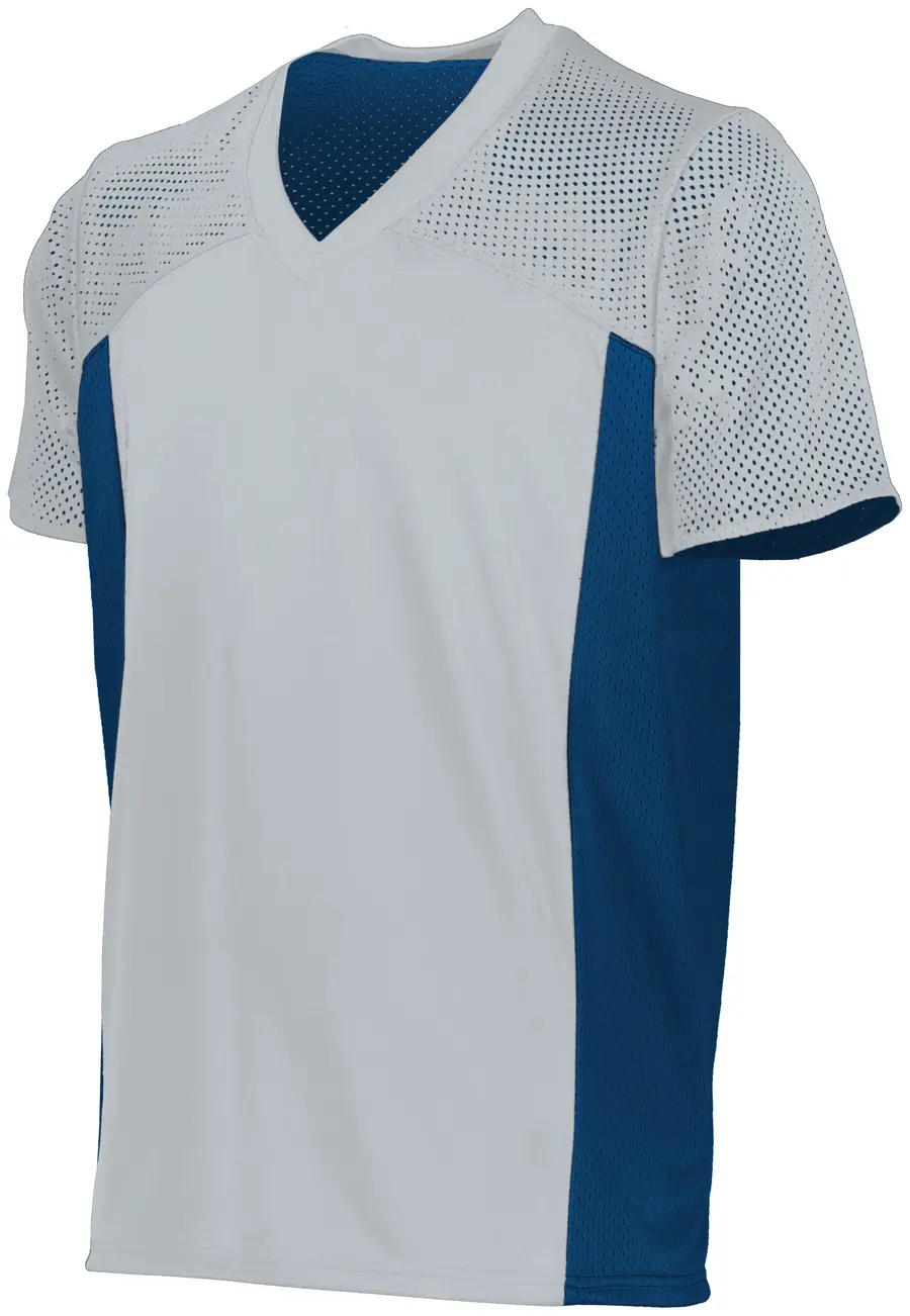 Augusta Youth Reversible Flag Football Jersey in Silver/Navy