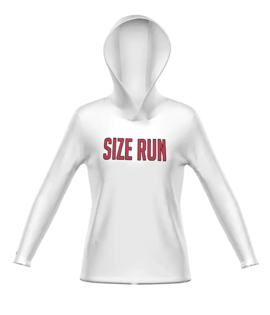 Holloway Ladies FreeStyle Sublimated Long Sleeve Hoodie in White