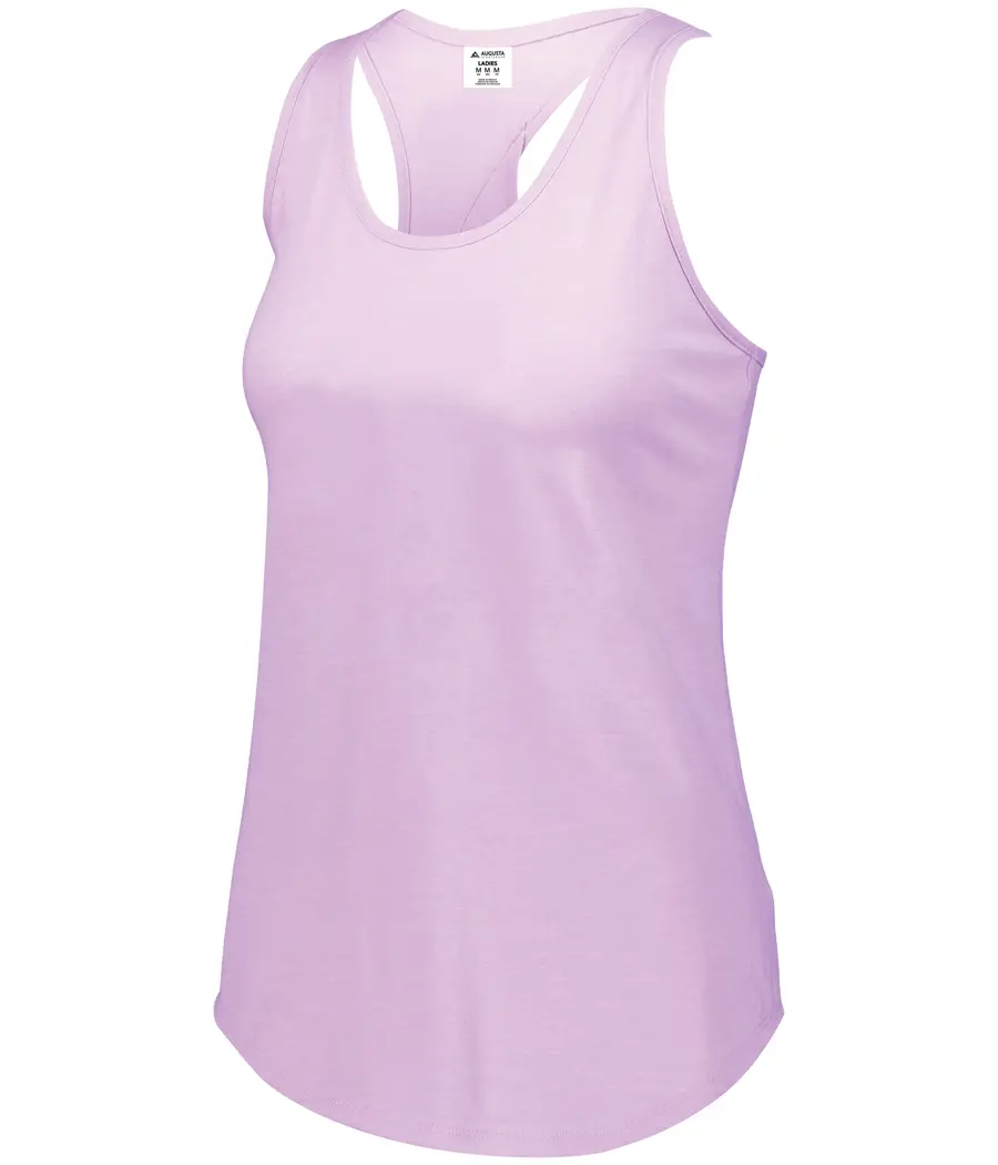 Augusta Ladies Lux Tri-Blend Tank in Light Lavender Heather