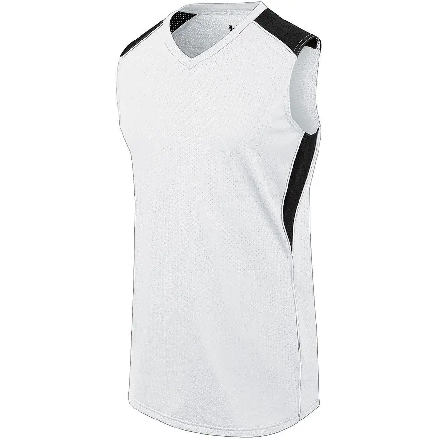 Augusta Ladies Dynamite Jersey in White/Black/White