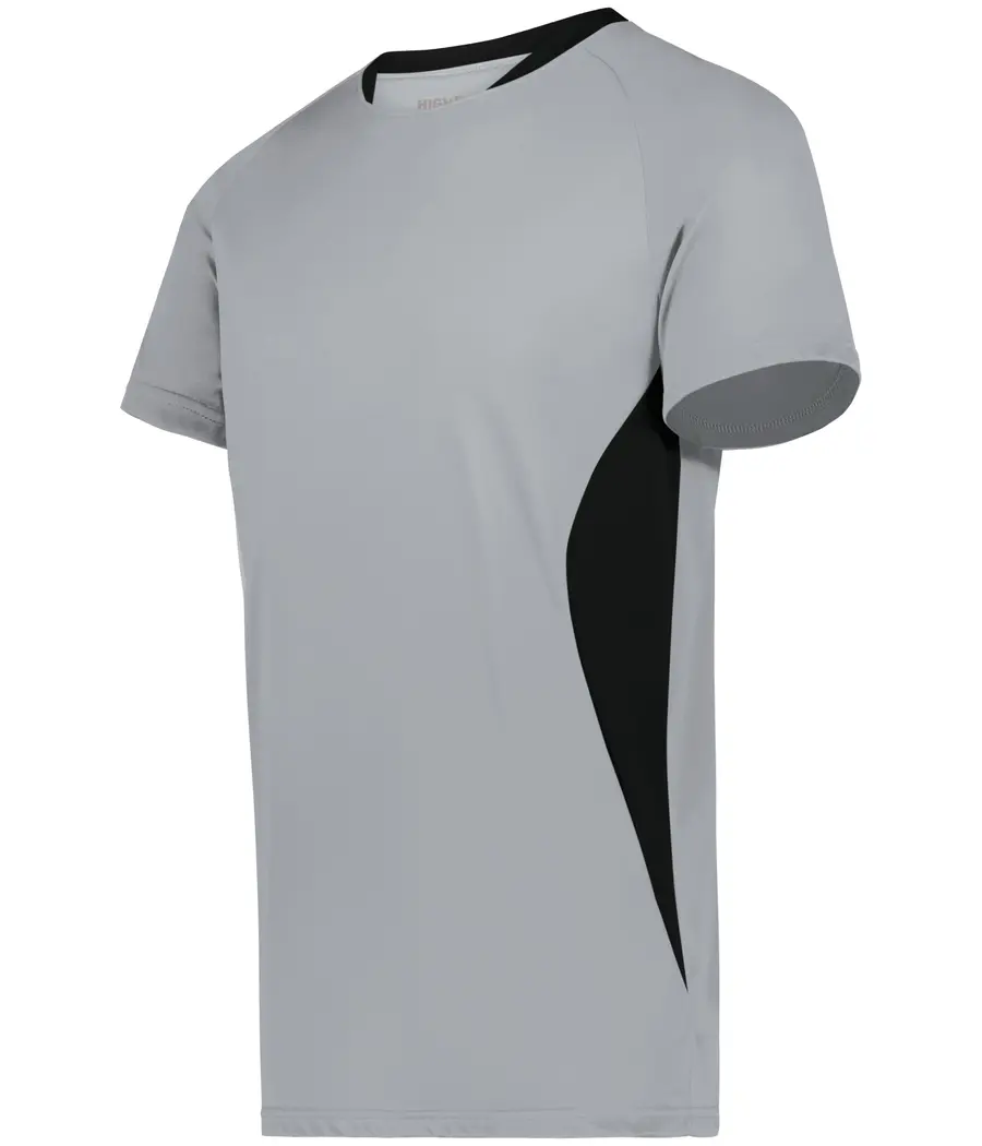 Augusta Octane Soccer Jersey in Silver/Black