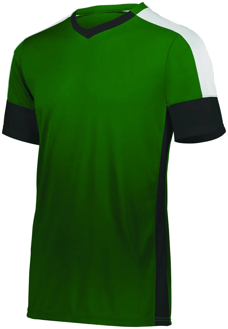 High Five Youth Wembley Soccer Jersey in Forest/Black/White