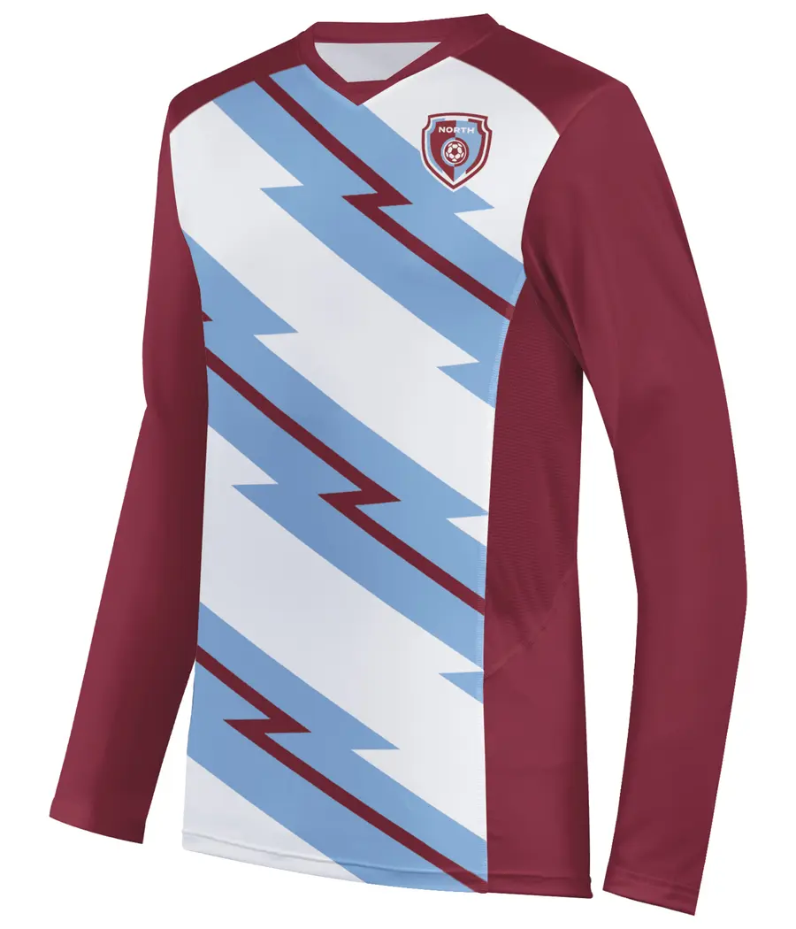 High Five FreeStyle Sublimated Elite Long Sleeve Soccer Jersey in Design 01 Color