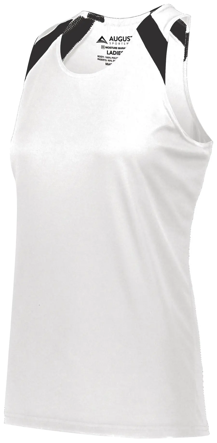 Augusta Ladies Overspeed Track Jersey in White/Black