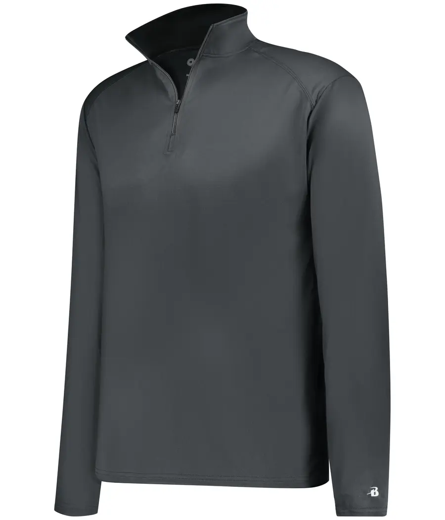 Badger Sport B-Core 1/4 ZIP Pullover in Graphite/Black
