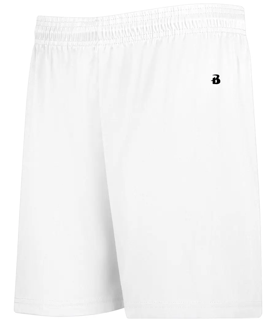 Badger Sport Ladies B-Core Shorts in White
