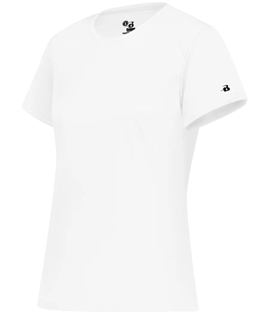 Badger Sport Girls B-Core TEE in White
